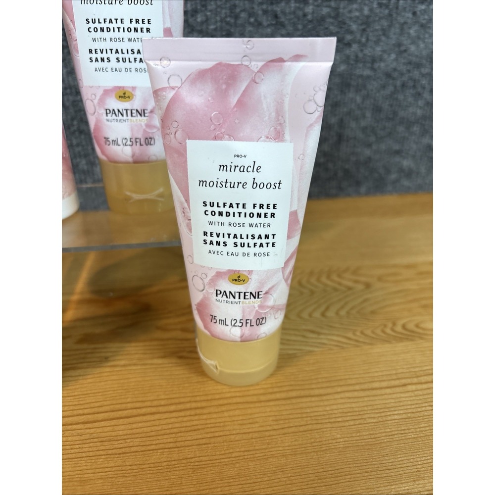 4~Pantene Pro-V Miracle Moisture Boost w- Rose Water, 3 oz, 2-Shampoo and 2-Cond - Picture 4 of 5